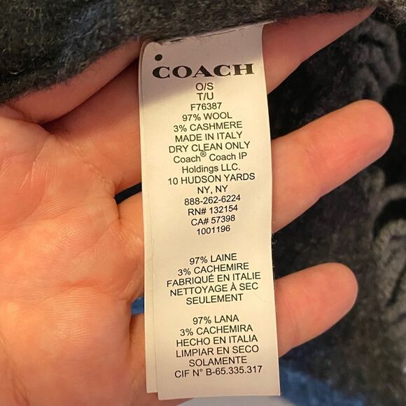 COACH Horse and Carriage Oversize Muffler Scarf - Picture 6 of 6